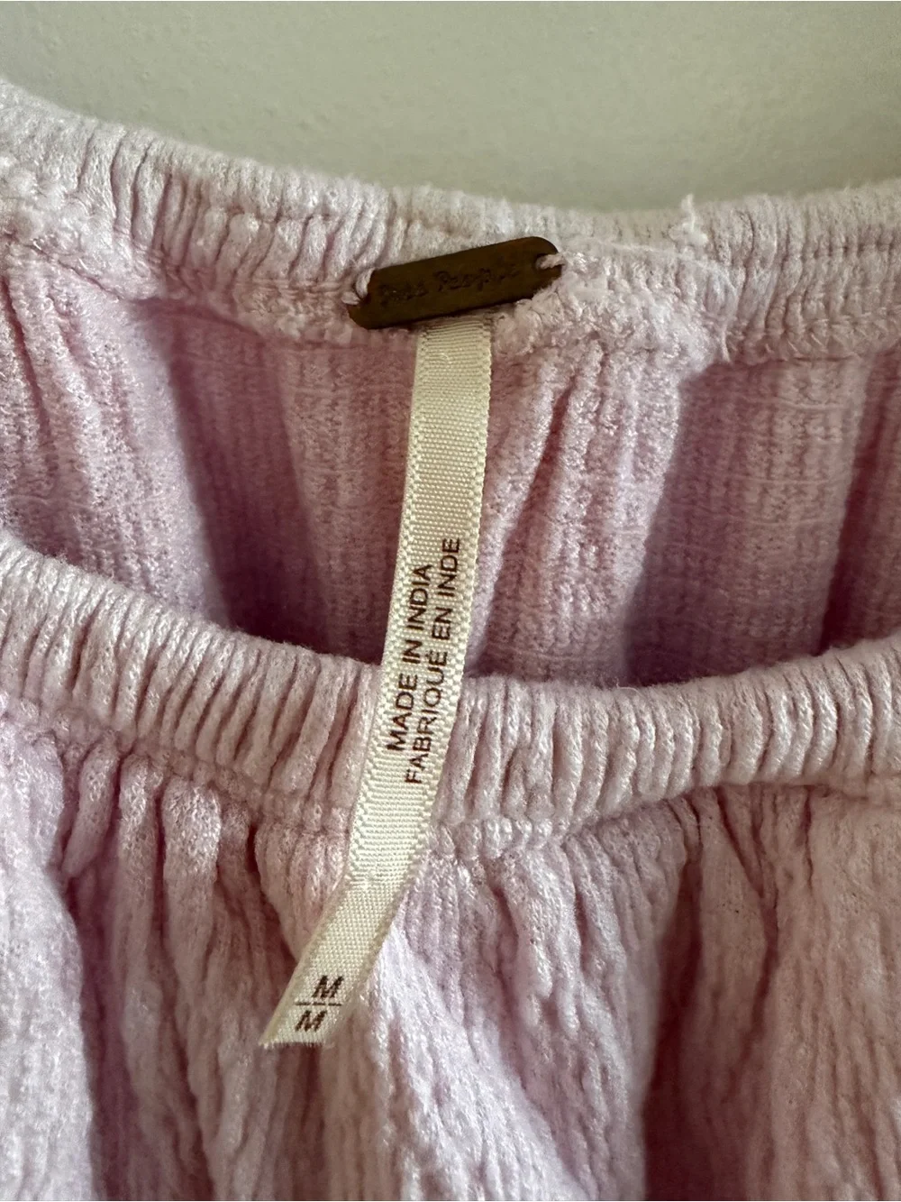 Free People Pink Ombre Off Shoulder Ruffle Boho Top Medium